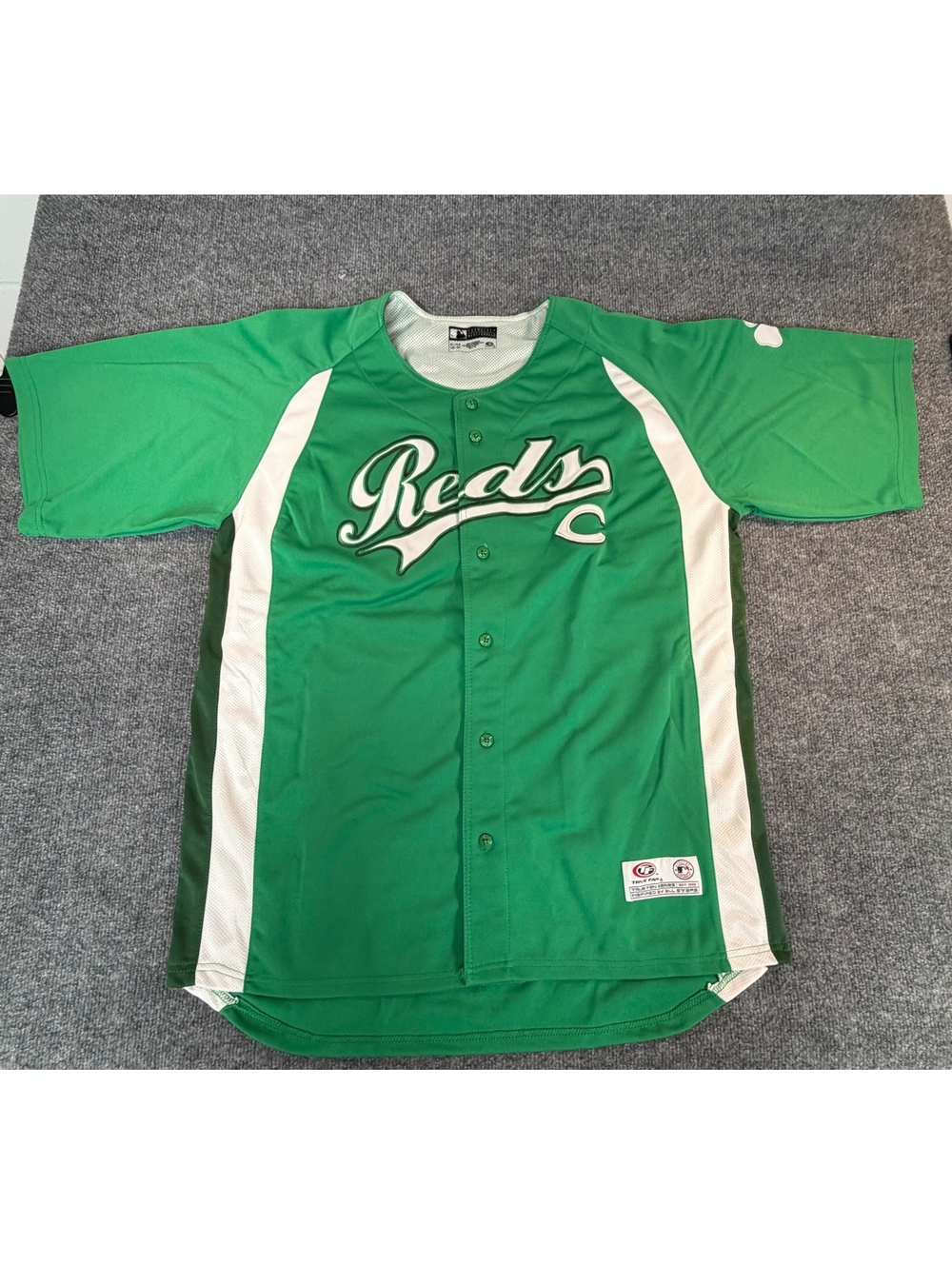 Cincinnati Reds St. Patrick’s Day True Fan MLB Stitched Team Jersey (Men’s XL)